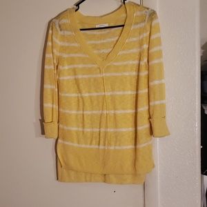 2 for $10  Pale yellow and white striped tunic.